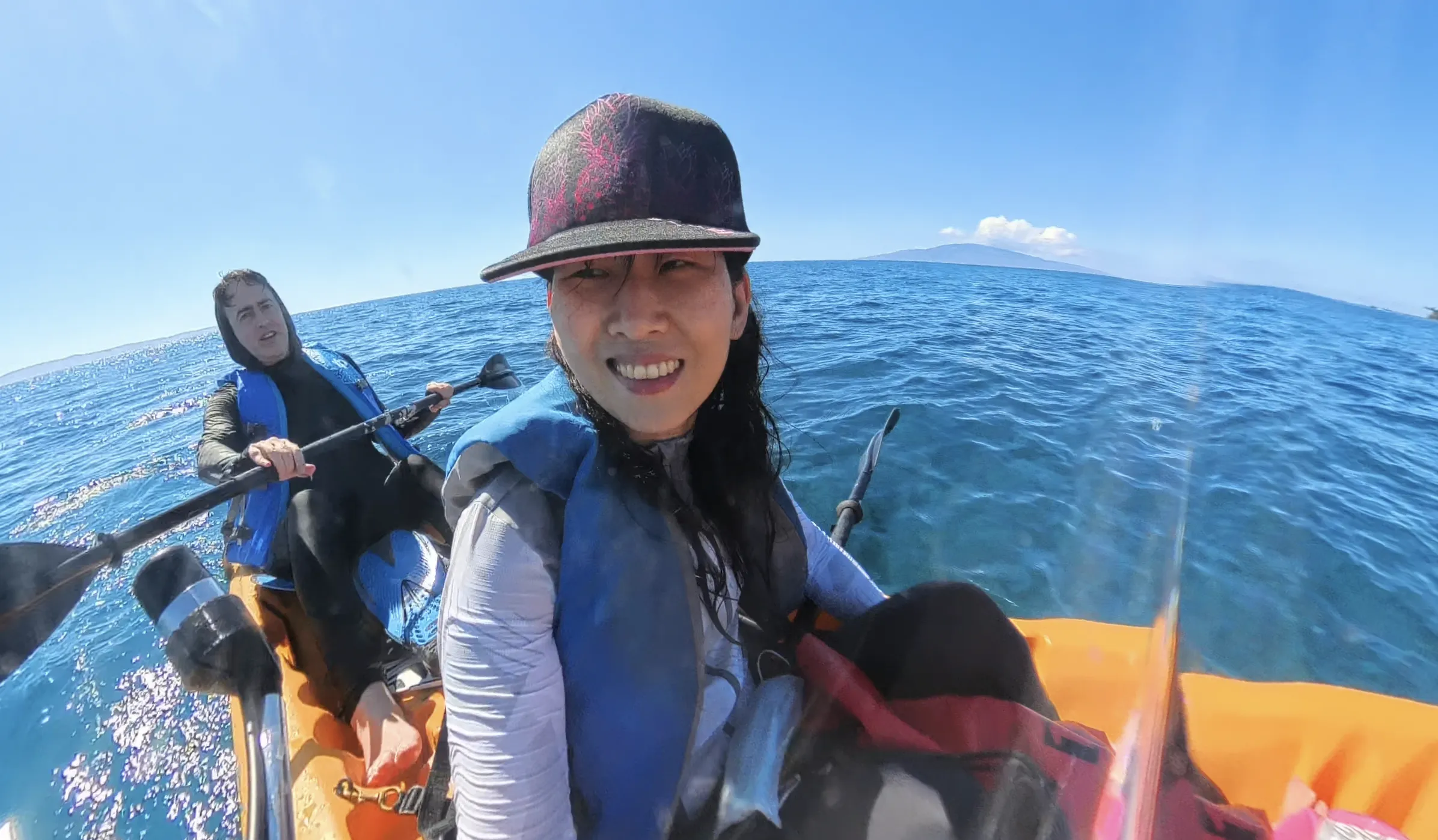Kayaking with the Underwater hydrophone recording kit